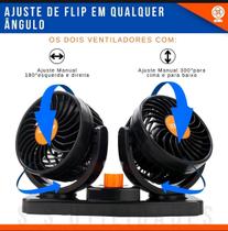 Mini Ventilador De Carro Caminhão Duplo 12v Painel Estrutura Preto Pás Preto Diâmetro 10 cm Material das pás Plástico Quantidade de pás 5 110V/220V