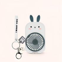 Mini Ventilador de Mão Portátil Chaveiro Recarregável Cor:Branco Mini Ventilador de Mão Portátil Chaveiro Recarregável Cor:Branco