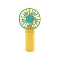 Mini Ventilador De Mão Portátil Recarregável 16cm USB Color Cor:Amarelo