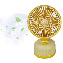 Mini Ventilador De Mão Portátil Recarregável Direcionável Cor:Amarelo