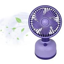 Mini Ventilador De Mão Portátil Recarregável Direcionável Cor:Roxo Mini Ventilador De Mão Portátil Recarregável Direcionável Cor:Roxo
