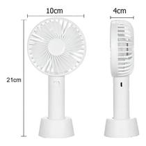 Mini Ventilador De Mão Portátil Recarregável Três Velocidade Cor Branco