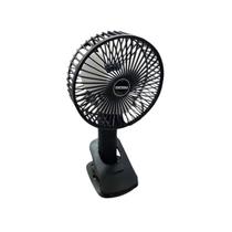 Mini Ventilador de Mesa 5w Preto Recarregável 03 Velocidades Mini Ventilador de Mesa 5w Preto Recarregável 03 Velocidades