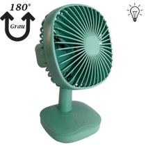 Mini Ventilador De Mesa Com Luminaria Ultra Silencioso gira 360 3 Velocidade - power ys2911