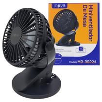 Mini Ventilador de Mesa Portátil com Bateria Recarregável