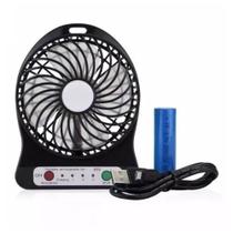 Mini ventilador de mesa portátil recarregável com lanterna C/ Bateria Recarregável - MKB
