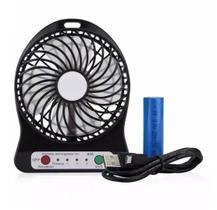 Mini ventilador de mesa portátil recarregável com lanterna