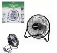 Mini Ventilador De Mesa Portátil Usb 4 Pás Metal 4 Polegadas