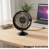 Mini Ventilador de Mesa Redondo Portátil Via USB Pequeno Rápido e Eficiente 2W Mini Ventilador de Mesa Redondo Portátil Via USB Pequeno Rápido e Eficiente 2W