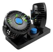 Mini Ventilador Duplo 12V Carro Caminhão Ajustável