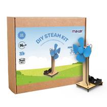 Mini Ventilador Elétrico MDF Para Montagem Robótica STEM