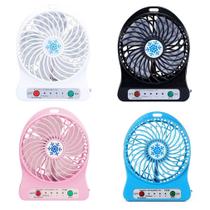 Mini ventilador elétrico portátil com bateria de lítio e carregamento USB