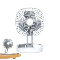 Mini Ventilador Fan Desktop Portátil Dobrável de 3 velocidade e luminária led