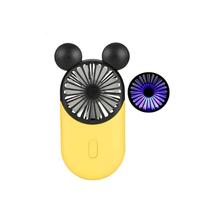Mini ventilador Kbinter Cute Personal USB recarregável com luz LED