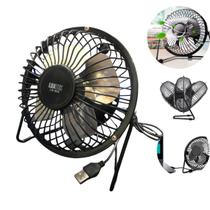 Mini ventilador Metal USB Portátil Ajustável Silencioso