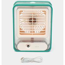 Mini Ventilador Portátil 3 Velocidades Led Umidificador Ar Mini Ventilador Portátil 3 Velocidades Led Umidificador Ar