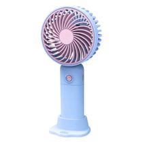 Mini Ventilador Portátil 3 Velocidades Recarregável Usb Azul Mini Ventilador Portátil 3 Velocidades Recarregável Usb Azul