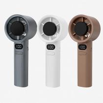 Mini Ventilador Portátil a Bateria 120 Velocidades Display Digital Recarregável USB