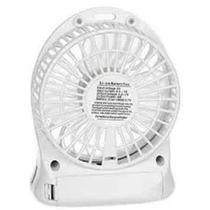 Mini Ventilador Portátil Bateria Recarregável 3 Velocidades C/ BATERRIA - BRANCO
