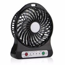 Mini Ventilador Portátil Bateria Recarregável 3 Velocidades C/ BATERRIA - PRETO - MKB