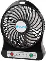 Mini Ventilador Portatil C/ Bateria Recarregável 3 Velocidades PRETO