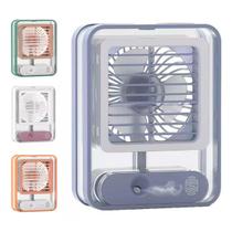 Mini Ventilador Portátil Climatizador 3 Velocidades USB LED