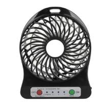 Mini Ventilador Portátil com Bateria Recarregável Usb 14cm - Preto