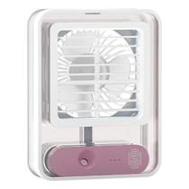 Mini Ventilador Portátil Com Umidificador Iluminação Led Usb