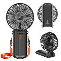 Mini Ventilador Portátil de Mano Enituo 18x8x3 cm 4 Velocidades Negro