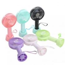 Mini Ventilador Portatil De Mao E Mesa Com Bateria Carregavel manda cores variado