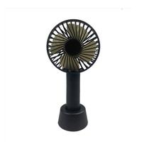 Mini Ventilador Portátil De Mão E Mesa Usb Recarregável Preto
