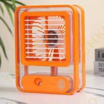 Mini Ventilador Portátil e Umidificador de Ar Com Led Refrescante Carlão Verão Escritório 3 Velocidades Fácil De Usar Lindo Envio Imediato