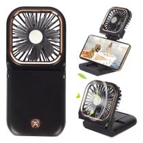 Mini ventilador portátil FADACHY 5 em 1 com Power Bank 3000mAh preto