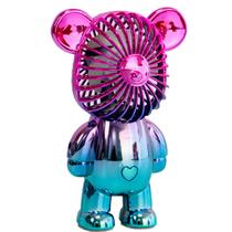 Mini ventilador portátil Generic Bear Portable USB Recarregável Rosa Mini ventilador portátil Generic Bear Portable USB Recarregável Rosa