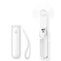 Mini ventilador portátil JISULIFE 3 em 1 com banco de energia e lanterna