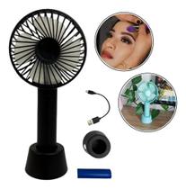 Mini Ventilador Portátil Mão Maquiagem Mesa Recarregável