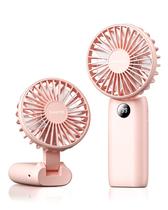 Mini ventilador portátil portátil Gaiatop 4000mAh com 5 velocidades rosa