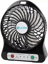 Mini Ventilador Portátil Recarregável 3 Velocidades Preto Mini Ventilador Portátil Recarregável 3 Velocidades Preto