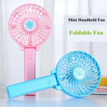 Mini Ventilador Portátil Recarregável Dobrável Elétrico com Luz LED