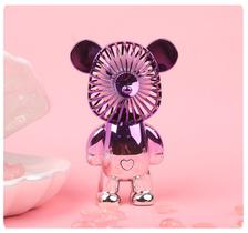 Mini Ventilador Portátil Recarregável Ursinho Compacto e Eficiente