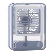 Mini Ventilador Portátil Spray Água 3 Velocidades LED USB