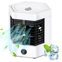 Mini ventilador portátil USB com ar condicionado e luz LED Mini ventilador portátil USB com ar condicionado e luz LED