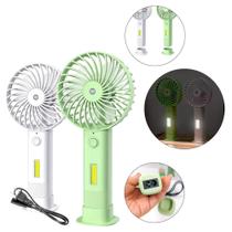 Mini Ventilador Portátil USB com Base e Iluminação LED - DP Led