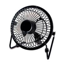 Mini Ventilador Preto 15cm com Cabo USB - livon