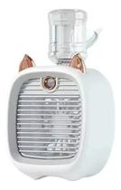 Mini Ventilador Recarregável Gato Refrigerador De Ar De Mesa
