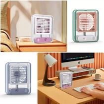 Mini Ventilador Refrigerador Umidificador De Ar Com Luz Led - HIGA