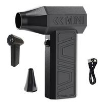 Mini Ventilador Soprador Turbo Jet Fan 130.000 RPM 3 Velocidades Sem Fio USB Bateria Recarregavel Limpa Computador Eletronico Acende Fogo Churrasqueir