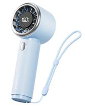 Mini Ventilador SWEETFULL 14 cm Recarregável 5 Velocidades Azul Claro Mini Ventilador SWEETFULL 14 cm Recarregável 5 Velocidades Azul Claro