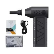 Mini Ventilador Turbo Jet com Velocidade Ajustável - Limpeza de Carro e Mais