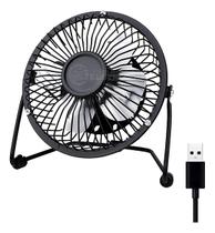 Mini Ventilador Usb De Mesa Portátil Para Pc Notebook Cor da estrutura Preto Cor das pás Alumínio Diâmetro 15 cm Quantidade de pás 4